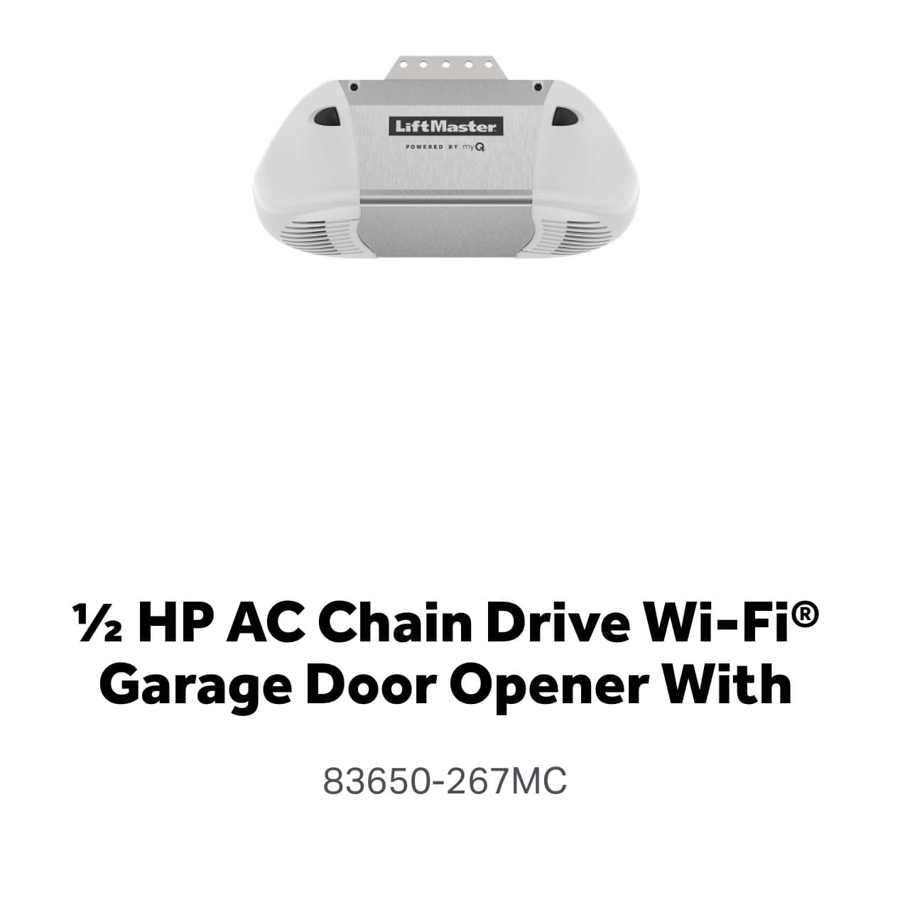 ½ HP AC Chain Drive with Bluetooth® (83650-267)